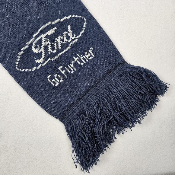 Dallas Cowboys Ford Scarf Go Further Blue Knit Winter NFL Football Texas Fringe - Picture 4 of 12